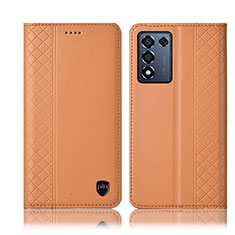 Handytasche Stand Schutzhülle Flip Leder Hülle H07P für Oppo K9S 5G Orange