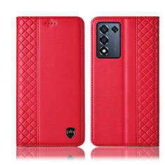 Handytasche Stand Schutzhülle Flip Leder Hülle H07P für Realme Q3s 5G Rot