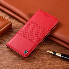 Handytasche Stand Schutzhülle Flip Leder Hülle H07P für Samsung Galaxy A03 Rot