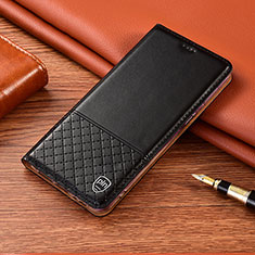 Handytasche Stand Schutzhülle Flip Leder Hülle H07P für Xiaomi Redmi Note 10 5G Schwarz
