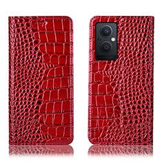 Handytasche Stand Schutzhülle Flip Leder Hülle H08P für Oppo F21 Pro 5G Rot