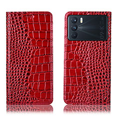 Handytasche Stand Schutzhülle Flip Leder Hülle H08P für Oppo K9 Pro 5G Rot