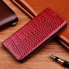 Handytasche Stand Schutzhülle Flip Leder Hülle H08P für Samsung Galaxy M31 Prime Edition Rot