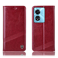 Handytasche Stand Schutzhülle Flip Leder Hülle H09P für Oppo A1 Pro 5G Rot