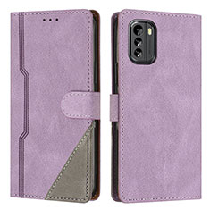 Handytasche Stand Schutzhülle Flip Leder Hülle H09X für Nokia G60 5G Violett