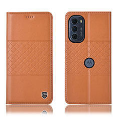 Handytasche Stand Schutzhülle Flip Leder Hülle H10P für Motorola Moto Edge (2022) 5G Orange