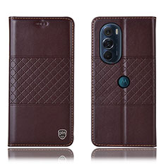 Handytasche Stand Schutzhülle Flip Leder Hülle H10P für Motorola Moto Edge Plus (2022) 5G Braun