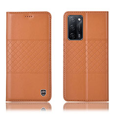 Handytasche Stand Schutzhülle Flip Leder Hülle H10P für Oppo A56 5G Orange