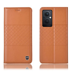 Handytasche Stand Schutzhülle Flip Leder Hülle H10P für Oppo F21s Pro 5G Orange