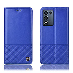 Handytasche Stand Schutzhülle Flip Leder Hülle H10P für Oppo K9S 5G Blau