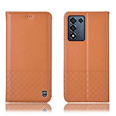 Handytasche Stand Schutzhülle Flip Leder Hülle H10P für Oppo K9S 5G Orange