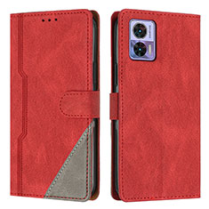 Handytasche Stand Schutzhülle Flip Leder Hülle H10X für Motorola Moto Edge 30 Lite 5G Rot