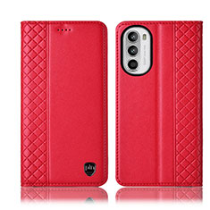 Handytasche Stand Schutzhülle Flip Leder Hülle H11P für Motorola Moto Edge (2022) 5G Rot