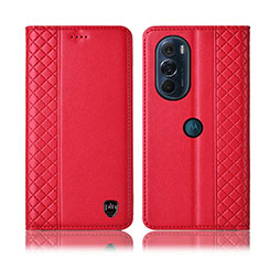 Handytasche Stand Schutzhülle Flip Leder Hülle H11P für Motorola Moto Edge 30 Pro 5G Rot