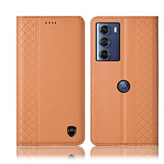 Handytasche Stand Schutzhülle Flip Leder Hülle H11P für Motorola Moto Edge S30 5G Orange