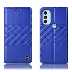 Handytasche Stand Schutzhülle Flip Leder Hülle H11P für Motorola Moto G71 5G Blau