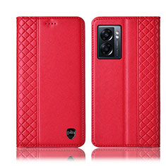 Handytasche Stand Schutzhülle Flip Leder Hülle H11P für OnePlus Nord N300 5G Rot