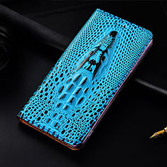 Handytasche Stand Schutzhülle Flip Leder Hülle H15 für Apple iPhone 13 Mini Blau