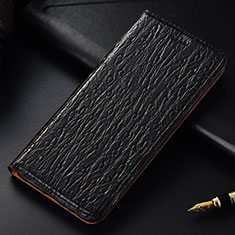 Handytasche Stand Schutzhülle Flip Leder Hülle H15P für Samsung Galaxy A03 Schwarz