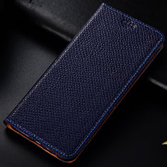 Handytasche Stand Schutzhülle Flip Leder Hülle H15P für Samsung Galaxy A11 Blau