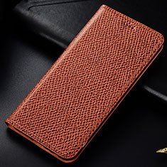 Handytasche Stand Schutzhülle Flip Leder Hülle H15P für Samsung Galaxy A11 Braun