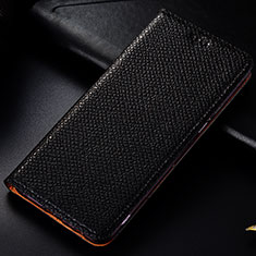 Handytasche Stand Schutzhülle Flip Leder Hülle H15P für Samsung Galaxy A40 Schwarz