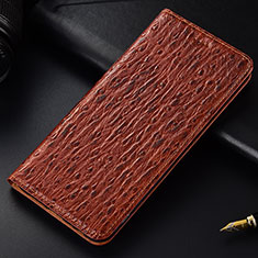 Handytasche Stand Schutzhülle Flip Leder Hülle H15P für Samsung Galaxy A50 Braun