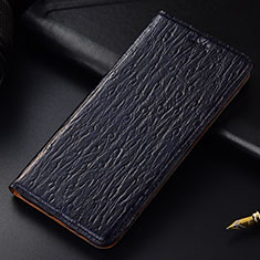 Handytasche Stand Schutzhülle Flip Leder Hülle H15P für Samsung Galaxy A7 (2018) A750 Blau