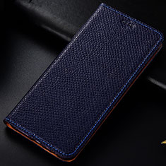 Handytasche Stand Schutzhülle Flip Leder Hülle H15P für Samsung Galaxy A71 4G A715 Blau