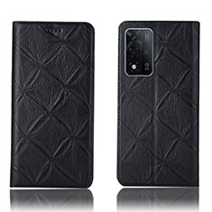 Handytasche Stand Schutzhülle Flip Leder Hülle H19P für Oppo A93s 5G Schwarz