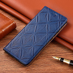 Handytasche Stand Schutzhülle Flip Leder Hülle H19P für Samsung Galaxy A12 Blau