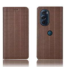 Handytasche Stand Schutzhülle Flip Leder Hülle H20P für Motorola Moto Edge Plus (2022) 5G Braun