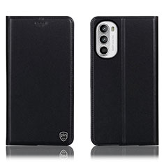 Handytasche Stand Schutzhülle Flip Leder Hülle H21P für Motorola Moto Edge (2022) 5G Schwarz