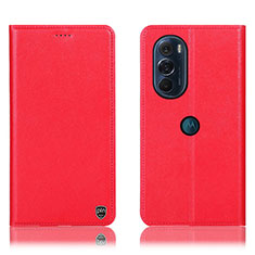 Handytasche Stand Schutzhülle Flip Leder Hülle H21P für Motorola Moto Edge 30 Pro 5G Rot