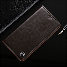 Handytasche Stand Schutzhülle Flip Leder Hülle H21P für OnePlus 9 5G Braun