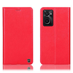 Handytasche Stand Schutzhülle Flip Leder Hülle H21P für Oppo A36 Rot