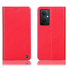 Handytasche Stand Schutzhülle Flip Leder Hülle H21P für Oppo F21 Pro 5G Rot