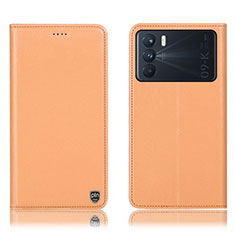 Handytasche Stand Schutzhülle Flip Leder Hülle H21P für Oppo K9 Pro 5G Orange