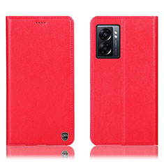 Handytasche Stand Schutzhülle Flip Leder Hülle H21P für Realme Q5i 5G Rot