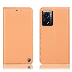 Handytasche Stand Schutzhülle Flip Leder Hülle H21P für Realme V23i 5G Orange