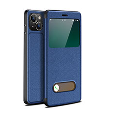 Handytasche Stand Schutzhülle Flip Leder Hülle H24 für Apple iPhone 13 Blau