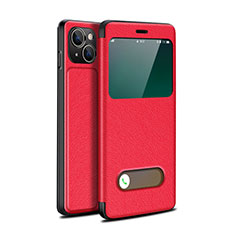 Handytasche Stand Schutzhülle Flip Leder Hülle H24 für Apple iPhone 13 Rot