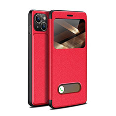 Handytasche Stand Schutzhülle Flip Leder Hülle H24 für Apple iPhone 15 Rot