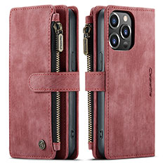 Handytasche Stand Schutzhülle Flip Leder Hülle H27 für Apple iPhone 13 Pro Rot