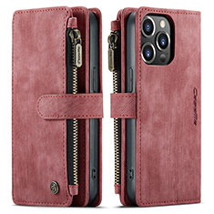 Handytasche Stand Schutzhülle Flip Leder Hülle H27 für Apple iPhone 14 Pro Max Rot