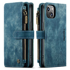 Handytasche Stand Schutzhülle Flip Leder Hülle H28 für Apple iPhone 13 Blau