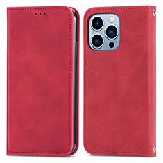 Handytasche Stand Schutzhülle Flip Leder Hülle H30 für Apple iPhone 14 Pro Rot