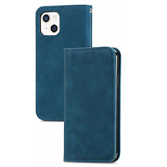 Handytasche Stand Schutzhülle Flip Leder Hülle H30 für Apple iPhone 15 Blau