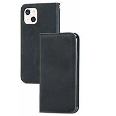 Handytasche Stand Schutzhülle Flip Leder Hülle H30 für Apple iPhone 15 Plus Schwarz