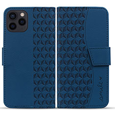 Handytasche Stand Schutzhülle Flip Leder Hülle HF1 für Apple iPhone 14 Pro Max Blau